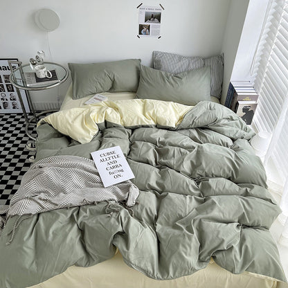 Luxurious Reversible Duvet Cover Set Homeandso
