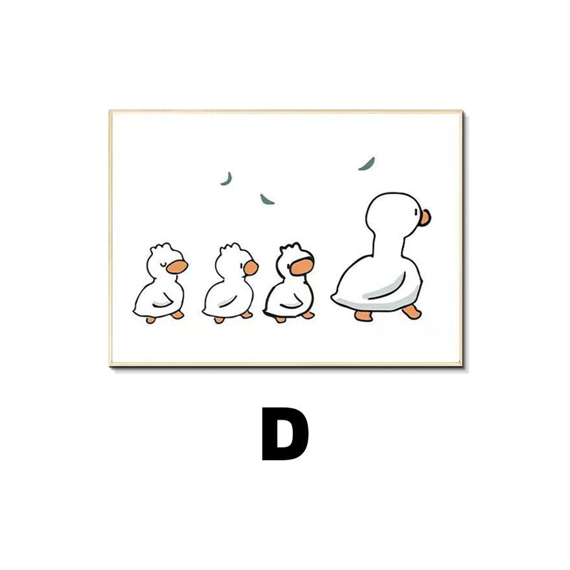 Whimsical Duck Family Framed Wall Art Homeandso