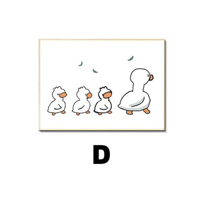 Whimsical Duck Family Framed Wall Art Homeandso