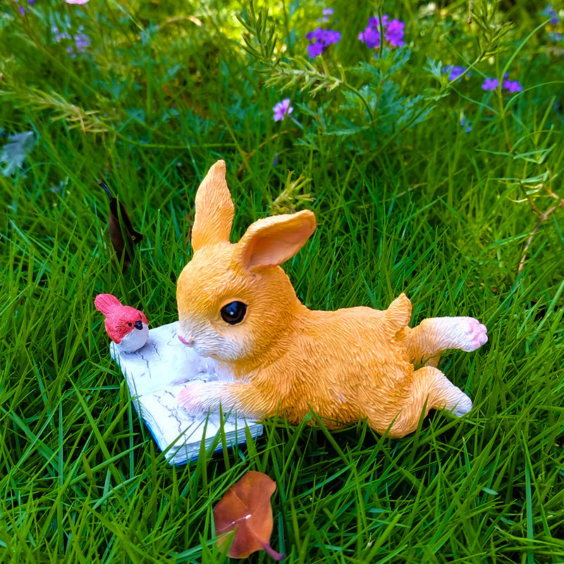 Delightful Bunny Figurine Homeandso
