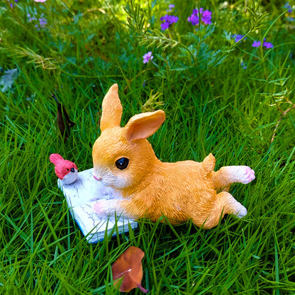 Delightful Bunny Figurine Homeandso