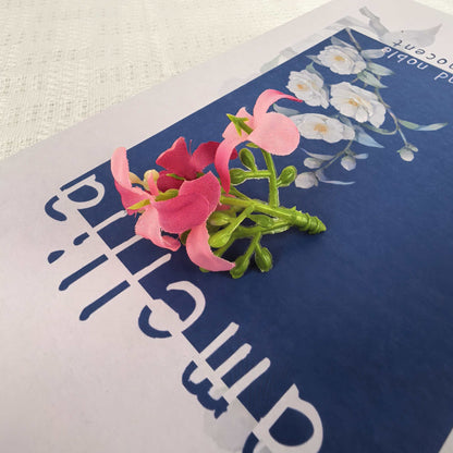 Premium Silk Orchid Floral Brooch