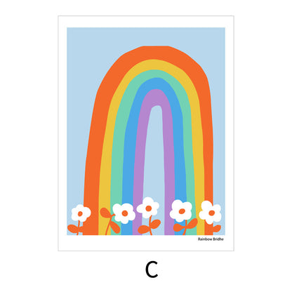 Cute Cartoon Pet-Themed Framed Wall Art Homeandso