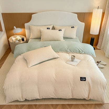 Luxurious Textured Velvet Comforter Set Homeandso