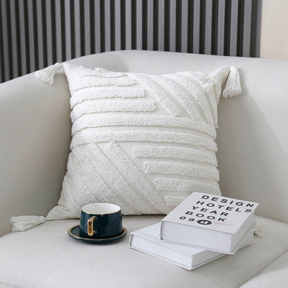 Textured Fabric Throw Pillow