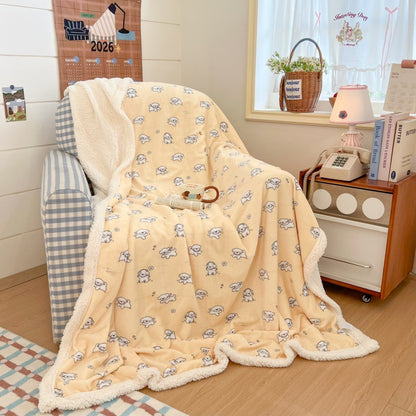 Plush Checkered Throw Blanket
