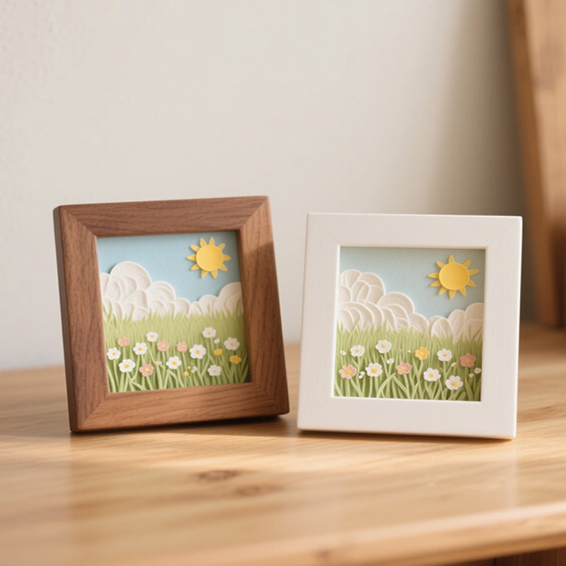 3D Layered Floral Shadow Box Art