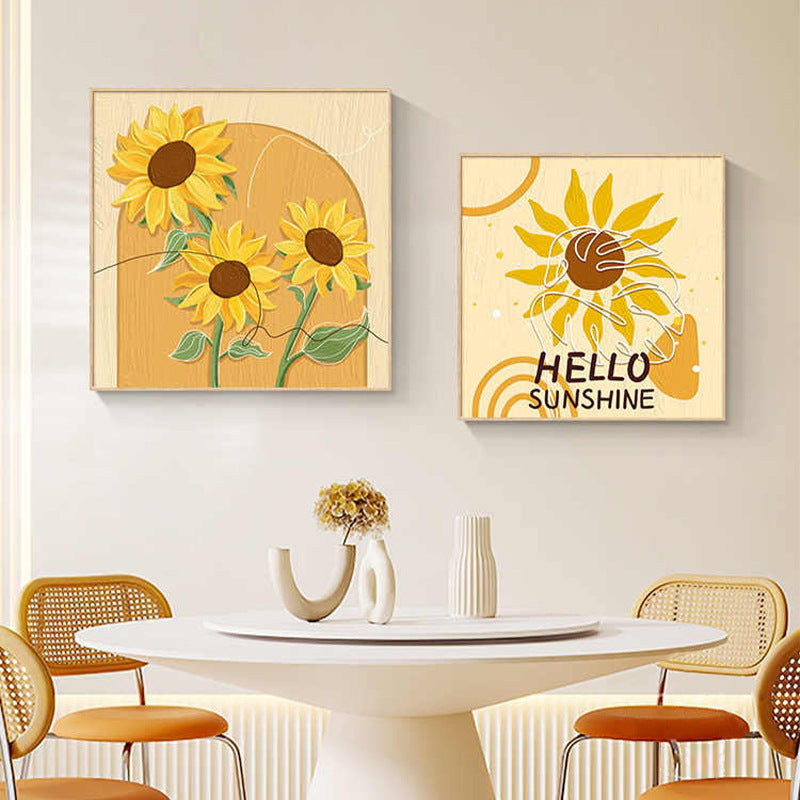 Decorative Framed Sunflower Wall Art Homeandso