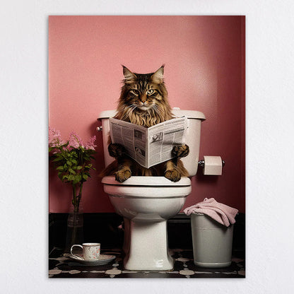 Whimsical Cat-Themed Wall Art Print Homeandso