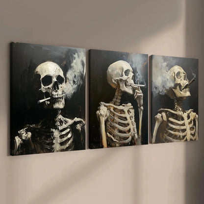 Artistic Skeleton Illustration Canvas Print Homeandso