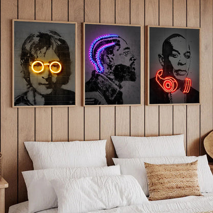 Neon Illumination Street Art Print Homeandso
