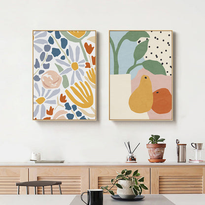 Floral Abstract Canvas Art Print Homeandso