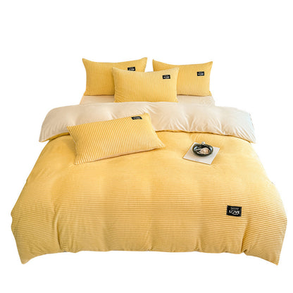 Plush Ribbed Comforter Set