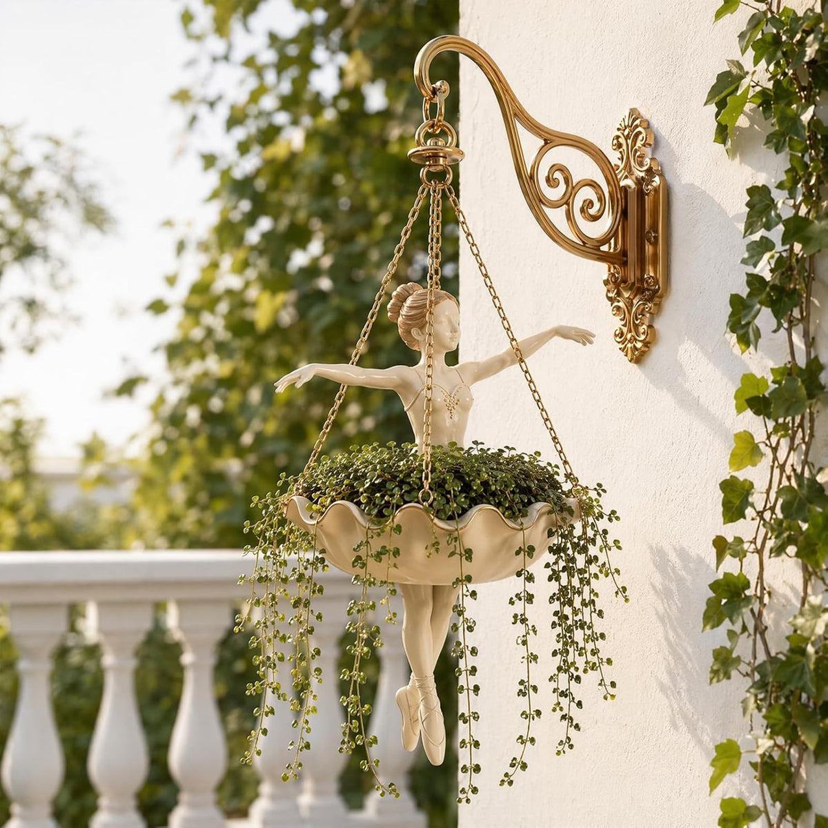Ballet Dancer Hanging Planter Homeandso