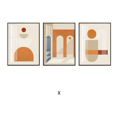 Framed Geometric Landscape Art Set Homeandso