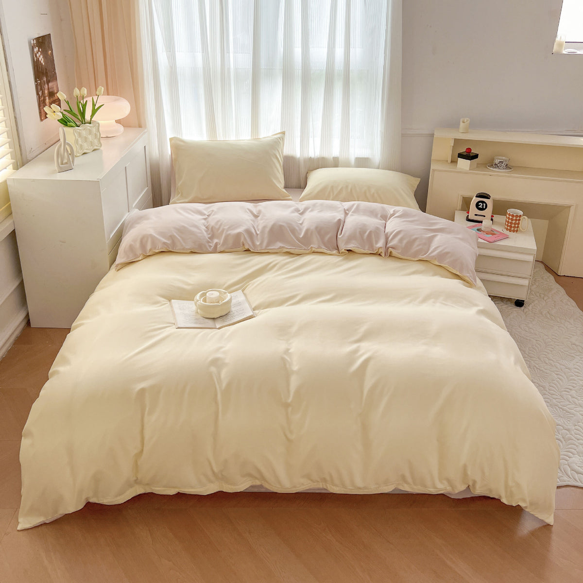 Lightweight Breathable Cotton Duvet Cover Set Homeandso