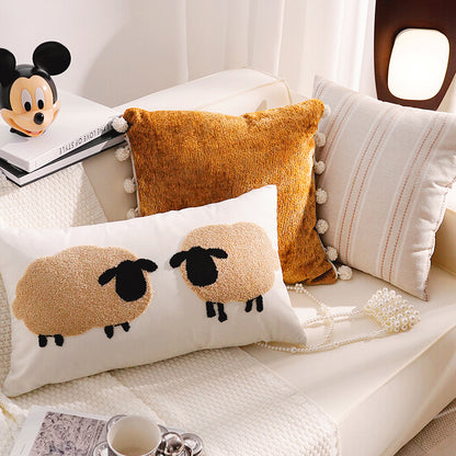 Decorative Sheep-Themed Throw Pillow