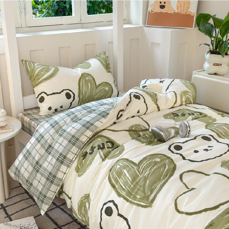 Whimsical Floral Print Duvet Cover Set