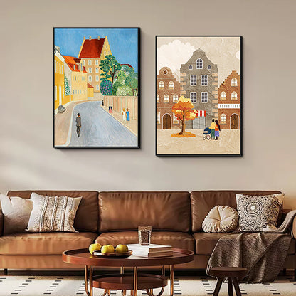 Artistic Landscape Framed Canvas Print Homeandso
