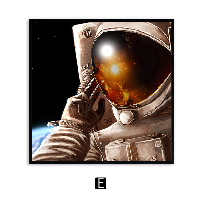 Astronaut Themed Framed Wall Art Homeandso