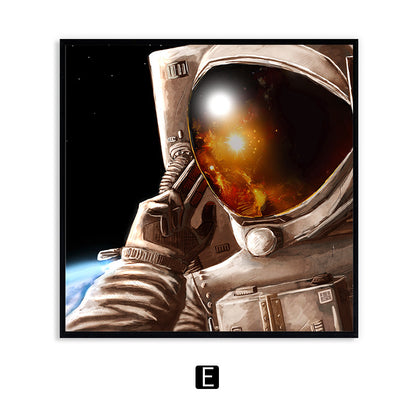 Astronaut Themed Framed Wall Art Homeandso