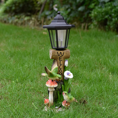 Decorative Frog Lantern Statue Homeandso