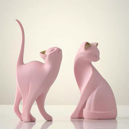 Contemporary Cat Figurine Homeandso