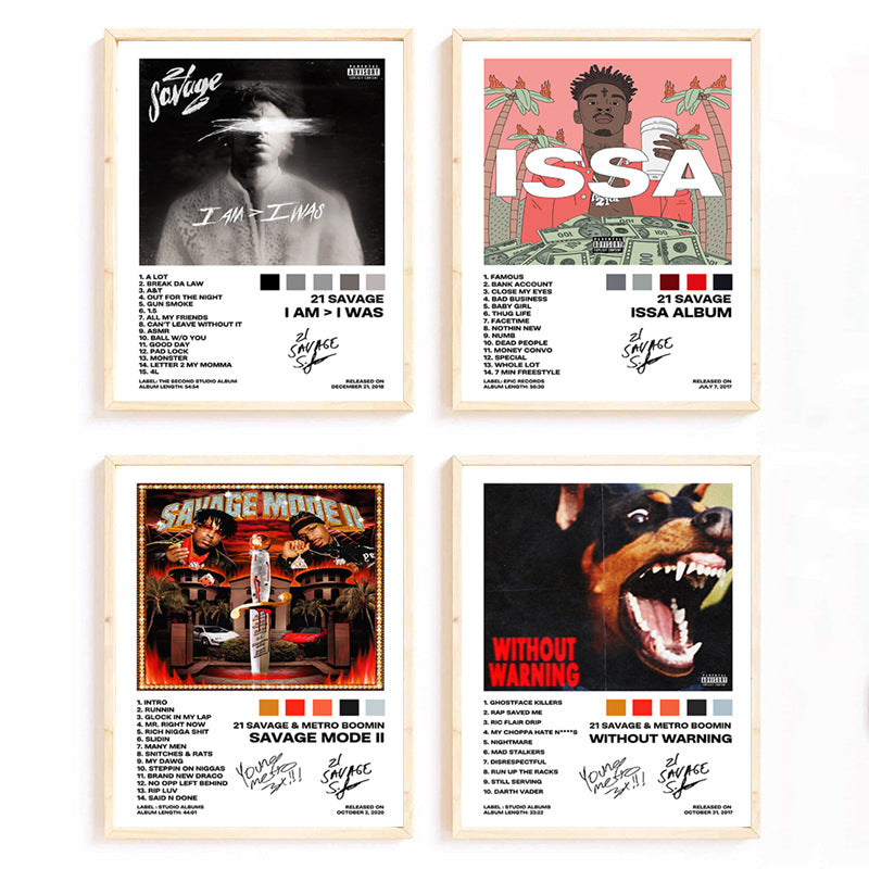 Retro Music-Themed Art Print Set Homeandso
