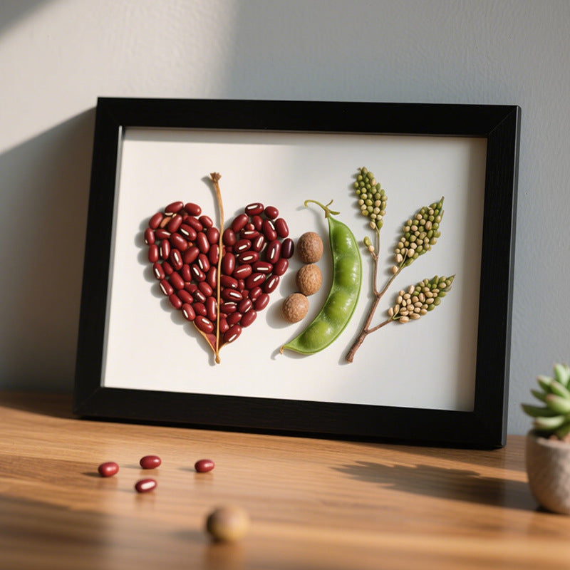 Artistic Seed-Based Wall Art