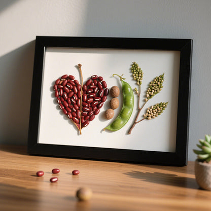 Artistic Seed-Based Wall Art