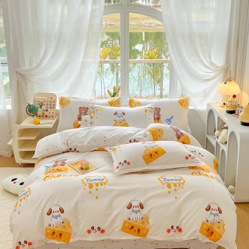 Playful Cartoon Bear Bedding Set Homeandso