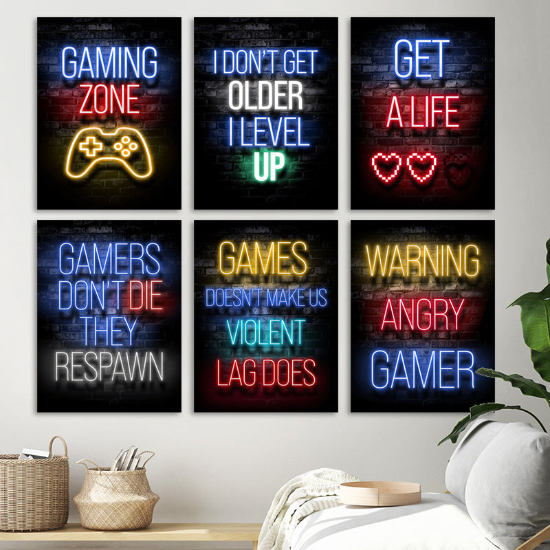 Gaming-Themed Neon Wall Art Homeandso
