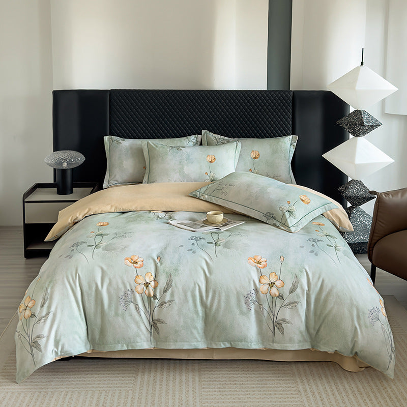 Nature-Inspired Botanical Print Duvet Cover Set