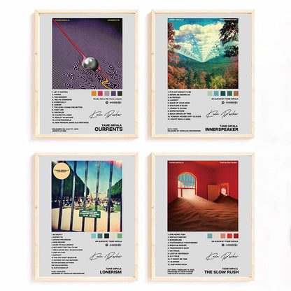 Retro Music-Themed Art Print Set Homeandso