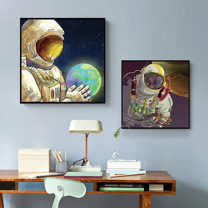 Astronaut Themed Framed Wall Art Homeandso