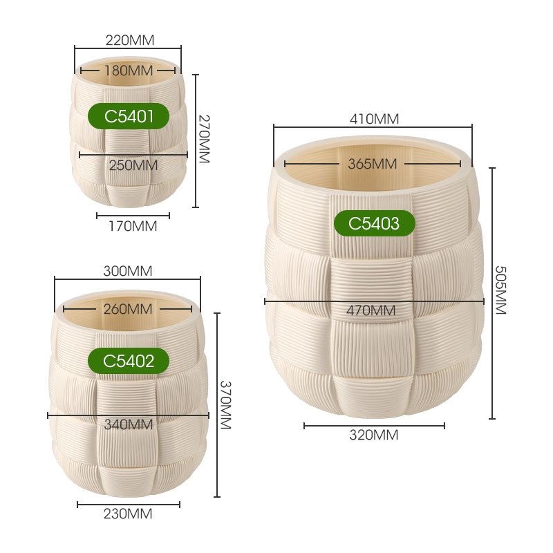 Decorative Textured Plant Pot Homeandso