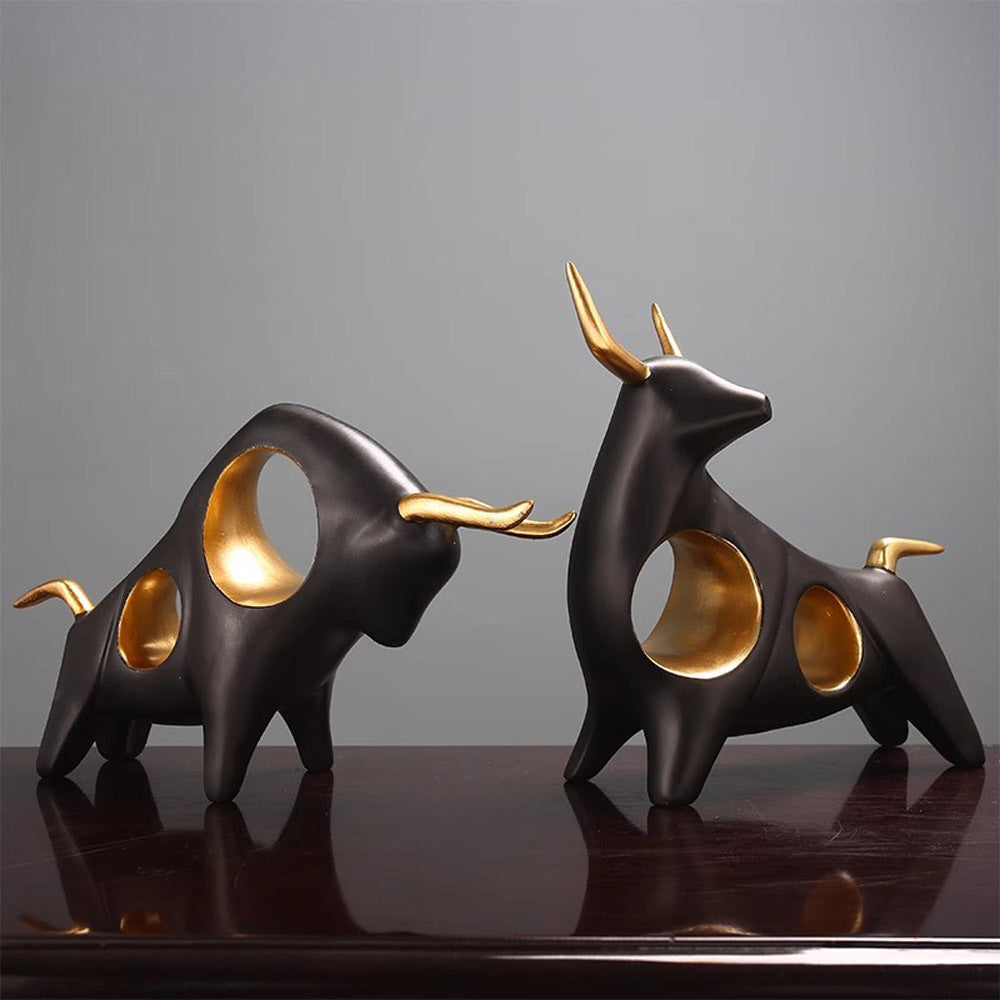 Artistic Bull Sculpture Homeandso