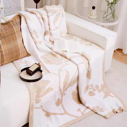 Cozy Floral Pattern Throw Blanket
