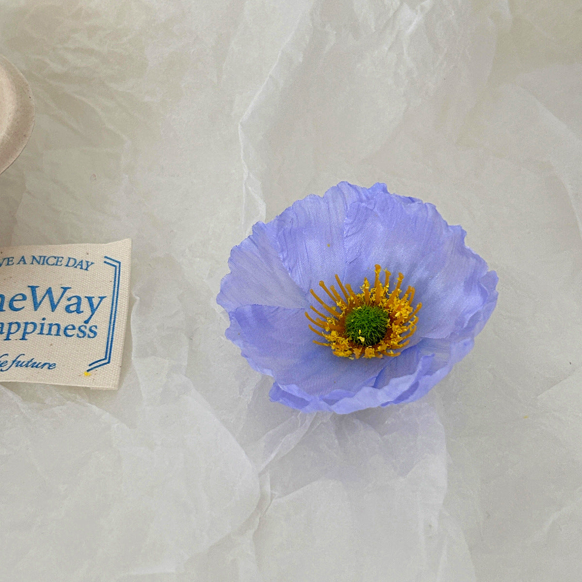 Realistic Fabric Flower Brooch