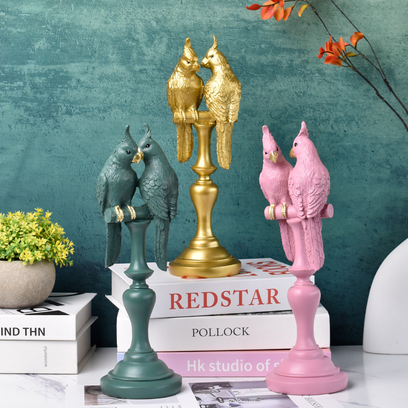 Decorative Lovebirds Sculpture Homeandso