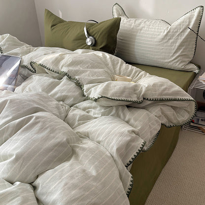 Decorative Striped Duvet Cover Set Homeandso