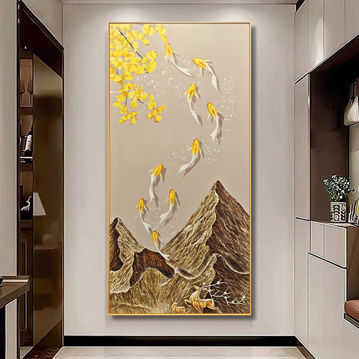 Decorative Koi Fish Canvas Wall Art Homeandso