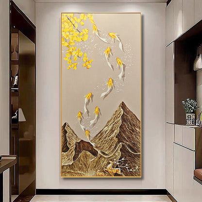 Decorative Koi Fish Canvas Wall Art Homeandso