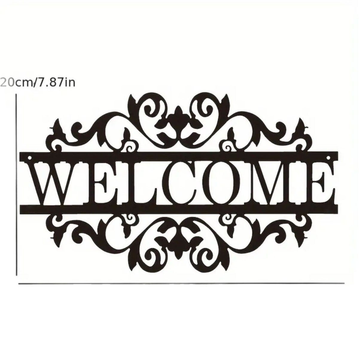 Ornate Welcome Wall Sign Homeandso