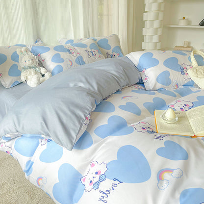 Fun Heart Print Bedding Set Homeandso