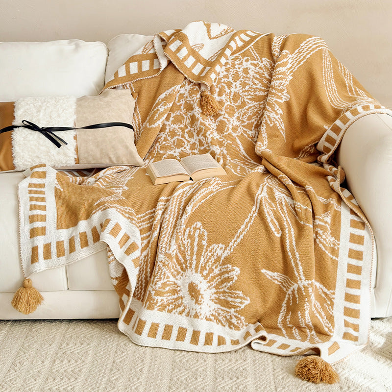 Cozy Decorative Knit Throw Blanket