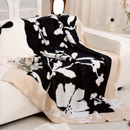 Cozy Floral Pattern Throw Blanket