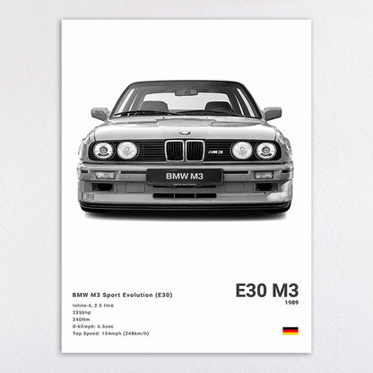 Vintage-Inspired Ford Mustang GT500 Art Print Homeandso