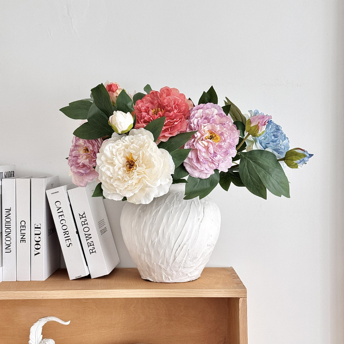 Lifelike Peony Floral Stem