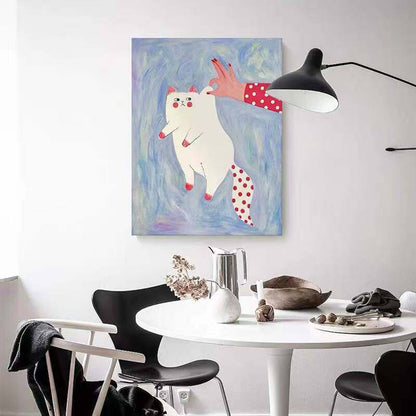 Whimsical Cat-Themed Canvas Wall Art Homeandso